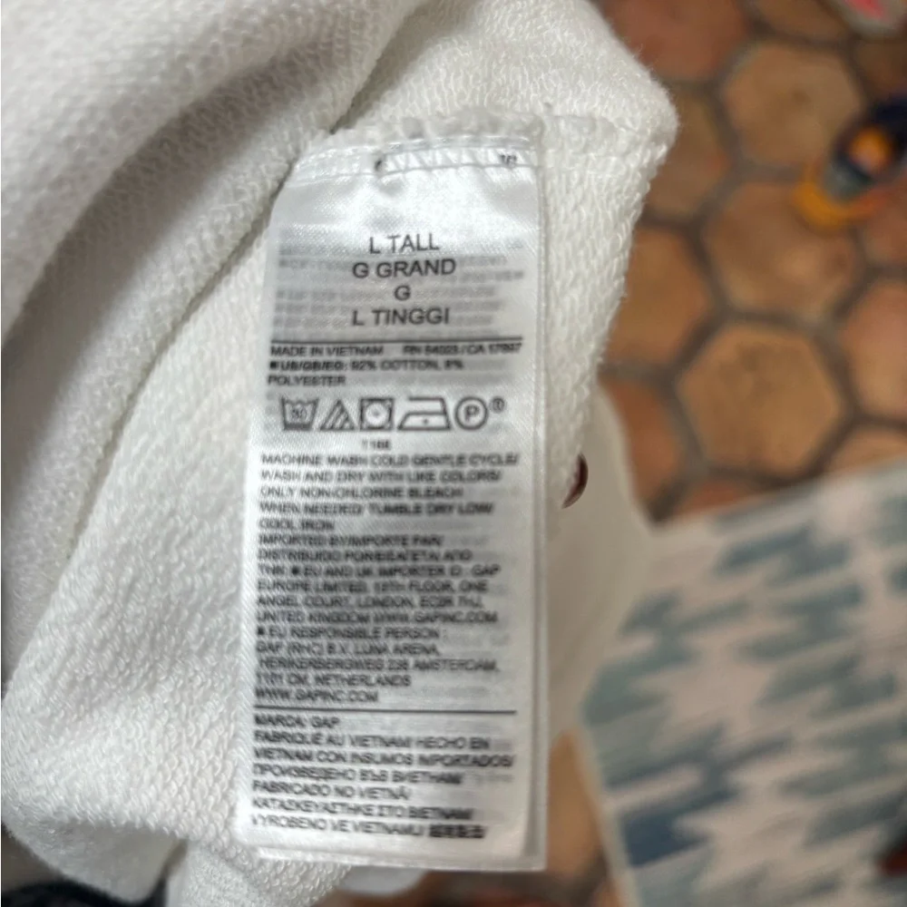 Gap Women's White Cropped Sweatshirt Top - Picture 7 of 7